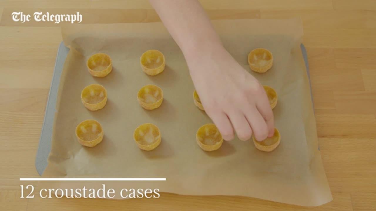 Xanthe Clay's baked quail's egg canap‚s